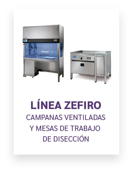 Imagen de Linea Zefiro Campanas Ventiladas Y Mesas De Trabajo De Diseccion